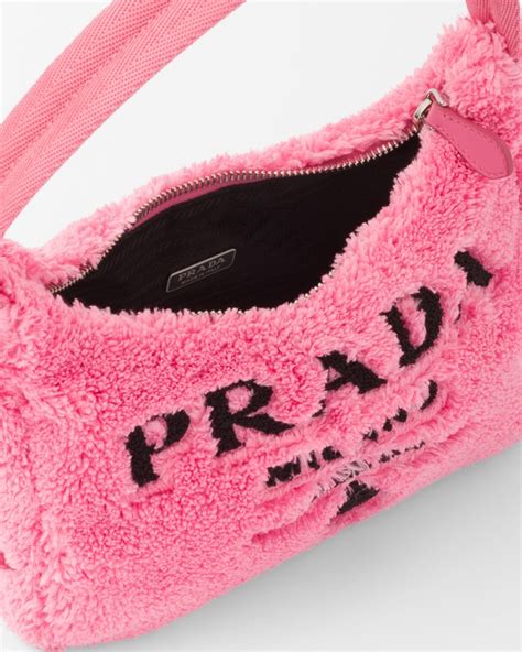 prada terry bag pink|Petal Pink/black Re.